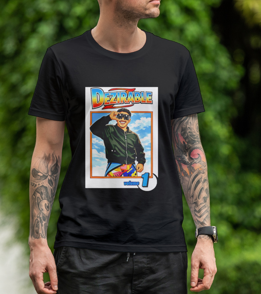Dezirable Volume 1 Manga Cover Retro Style Sunglasses Colorful T-Shirt