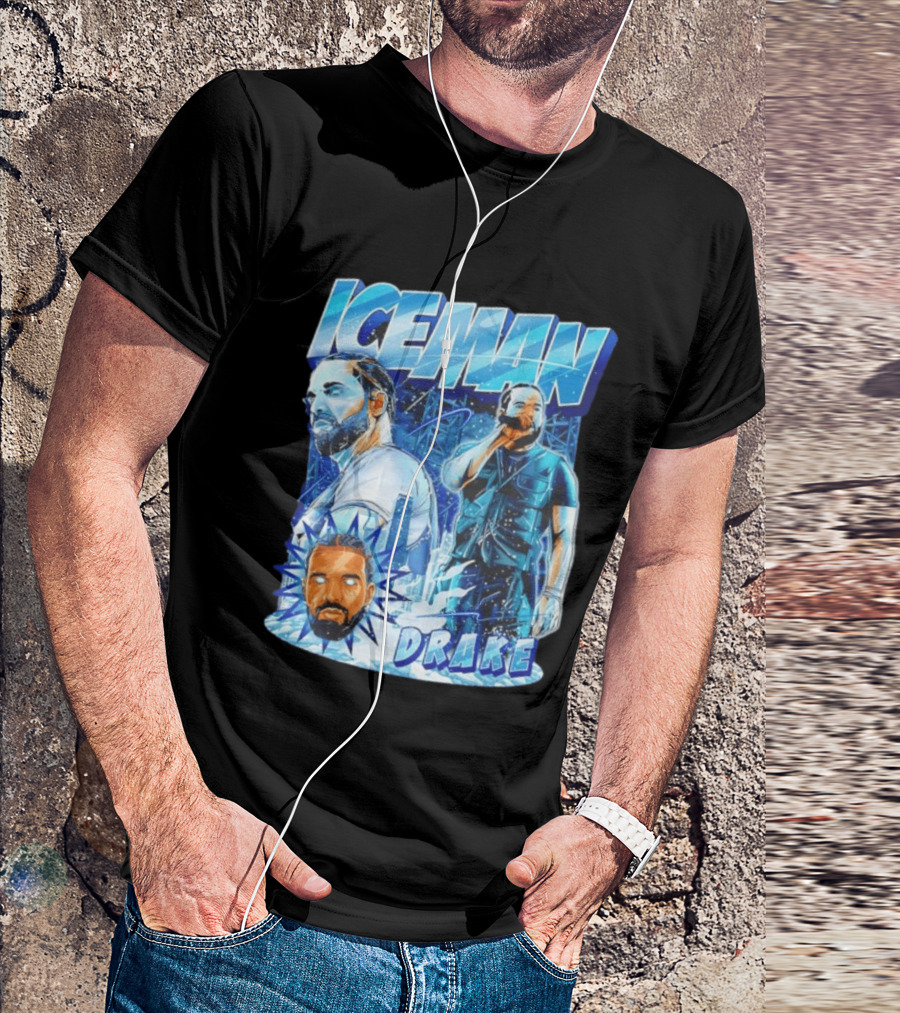Drake Iceman Glowing Eyes Frozen City T-Shirt