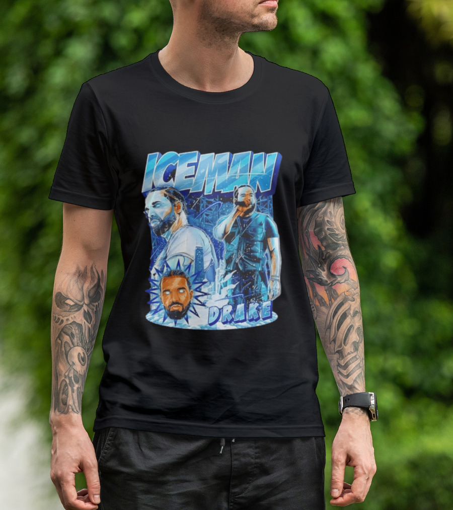 Drake Iceman Glowing Eyes Frozen City T-Shirt