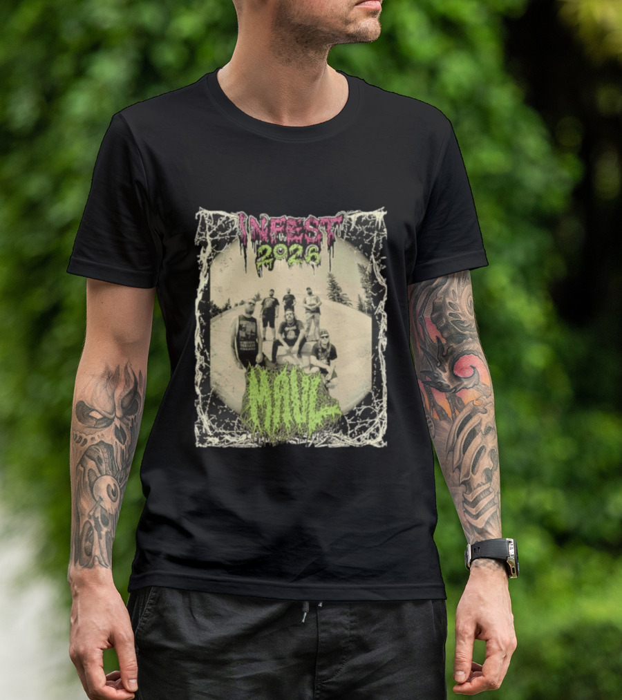 Infest 2026 Maul Old School Death Metal Band Vintage Aesthetic T-Shirt