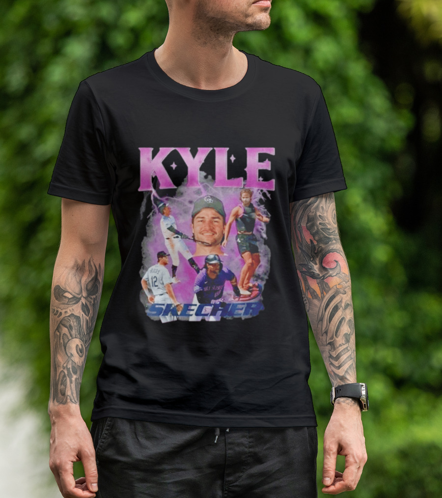Kyle Skechers Baseball Player Collage T-Shirt