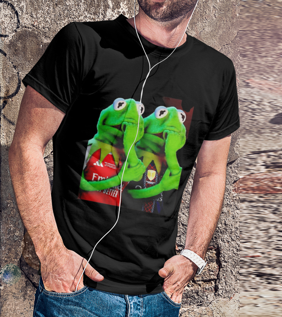 Kermit The Frog Thinking Arsenal Paris Saint Germain Final Budapest Emirates Groupama 2023 T-Shirt
