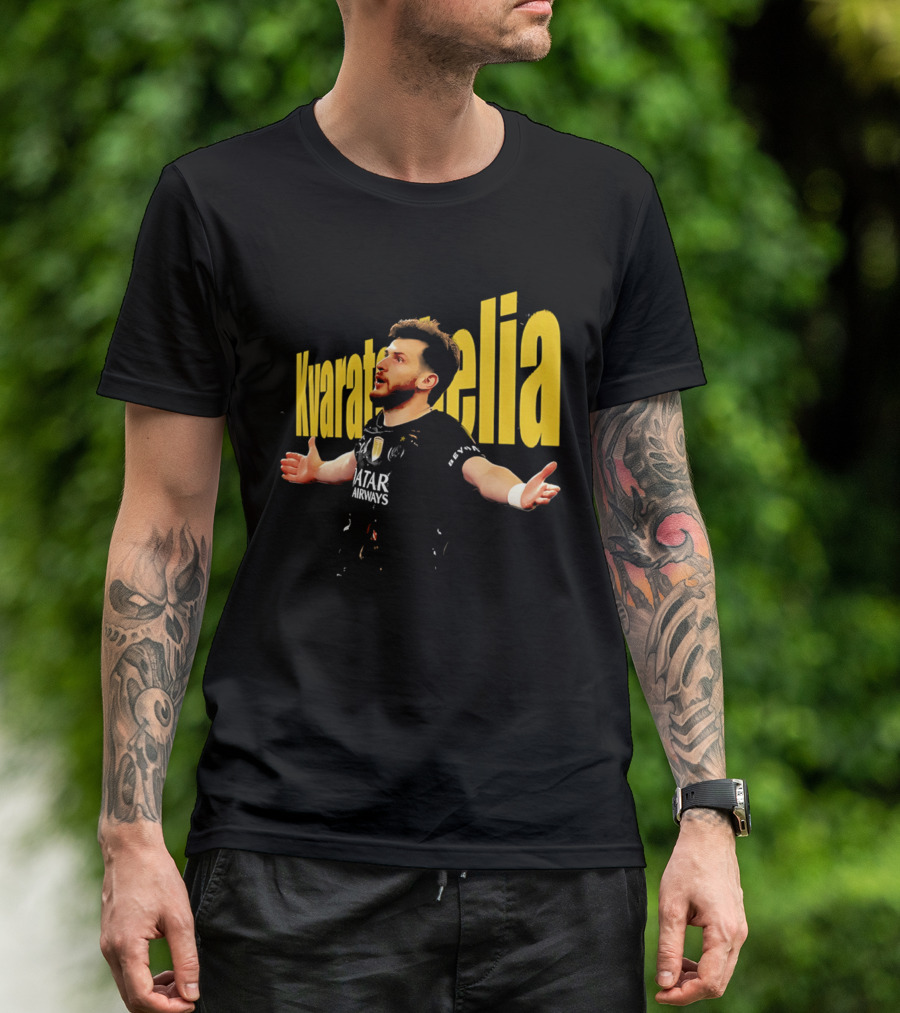 Paris Saint Germain Qatar Airways Kvaratskhelia T-Shirt