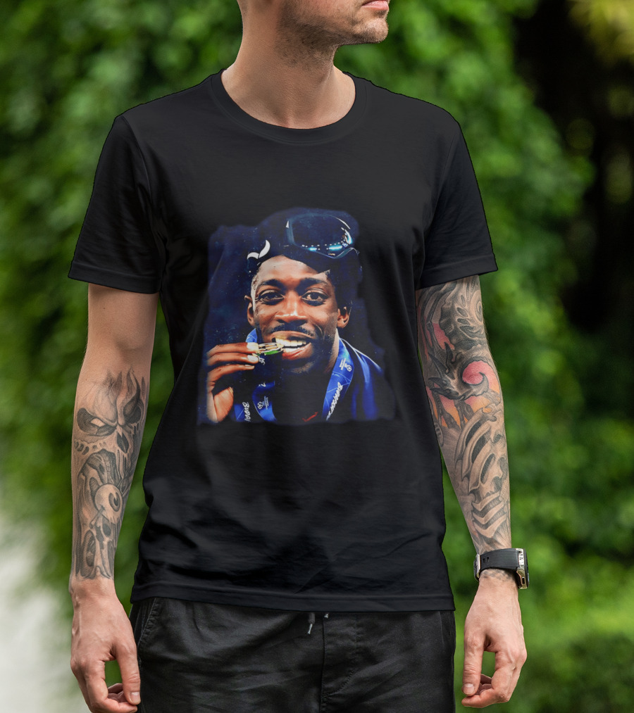 Paris Saint Germain Ousmane Dembele Biting Medal Celebration T-Shirt