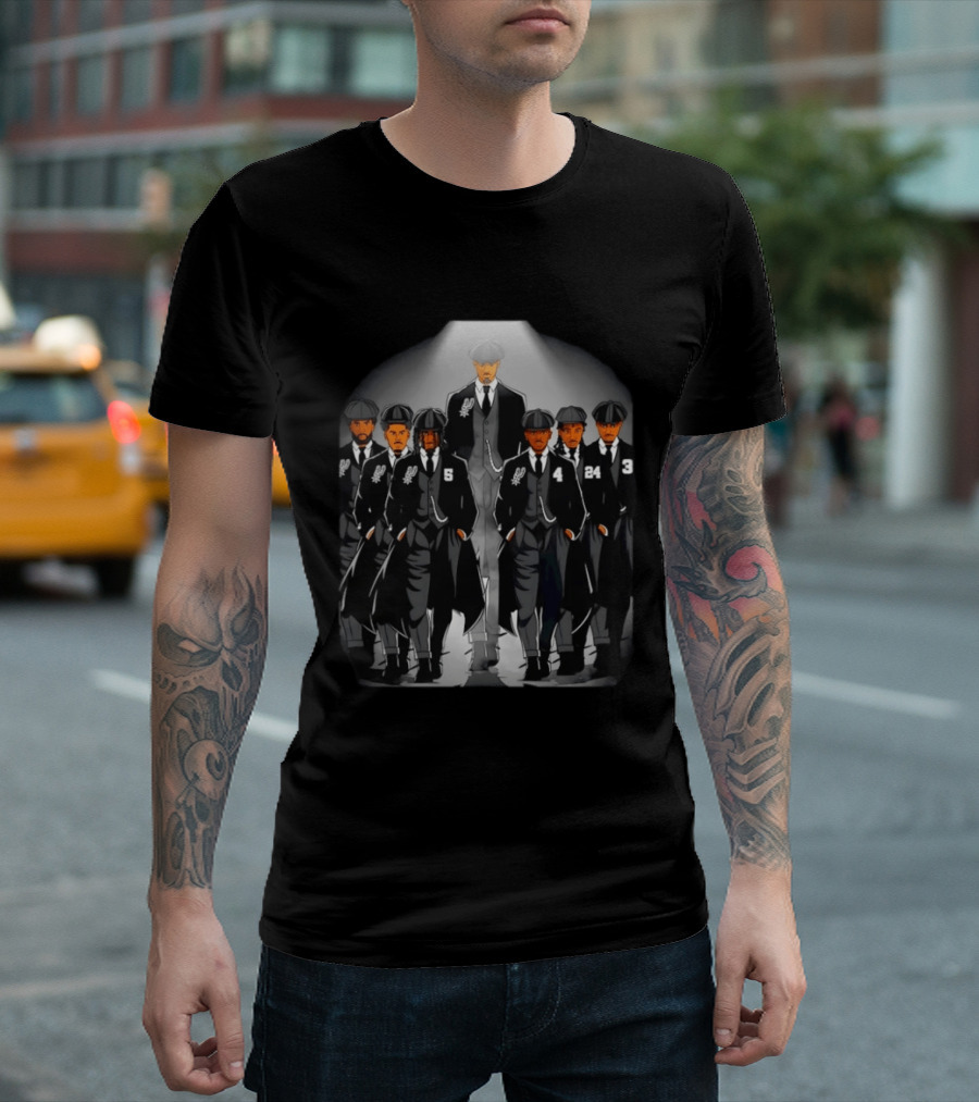 Peaky Blinders San Antonio Spurs Basketball Players Walking Formation 5 4 24 3 T-Shirt