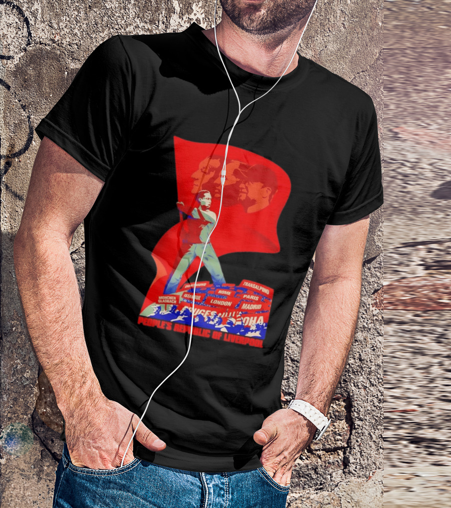 People's Republic Of Liverpool Transalpino Anfield Heroes Reds Cities Flag T-Shirt