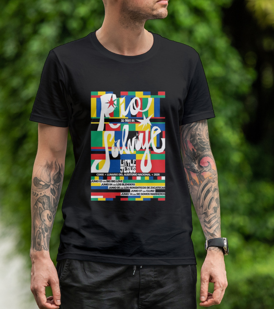 Río Salvaje 10 Años De Little Jesus CDMX Lunario Del Auditorio Nacional 2026 T-Shirt