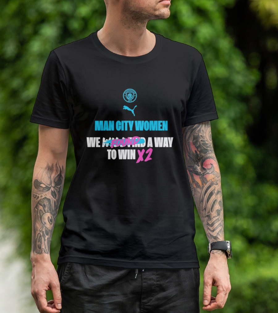 Man City Women We Found A Way To Win X2 Puma T-Shirt