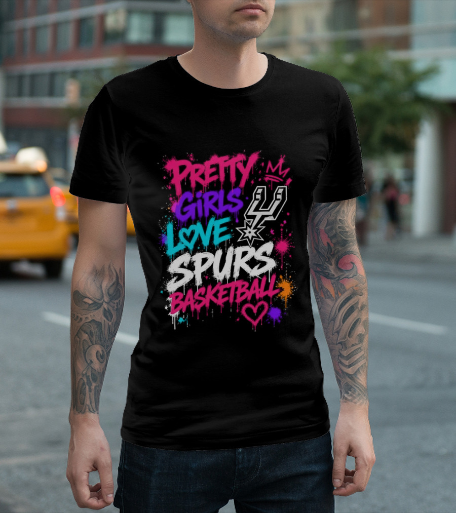 Pretty Girls Love Spurs Basketball San Antonio Spurs T-Shirt