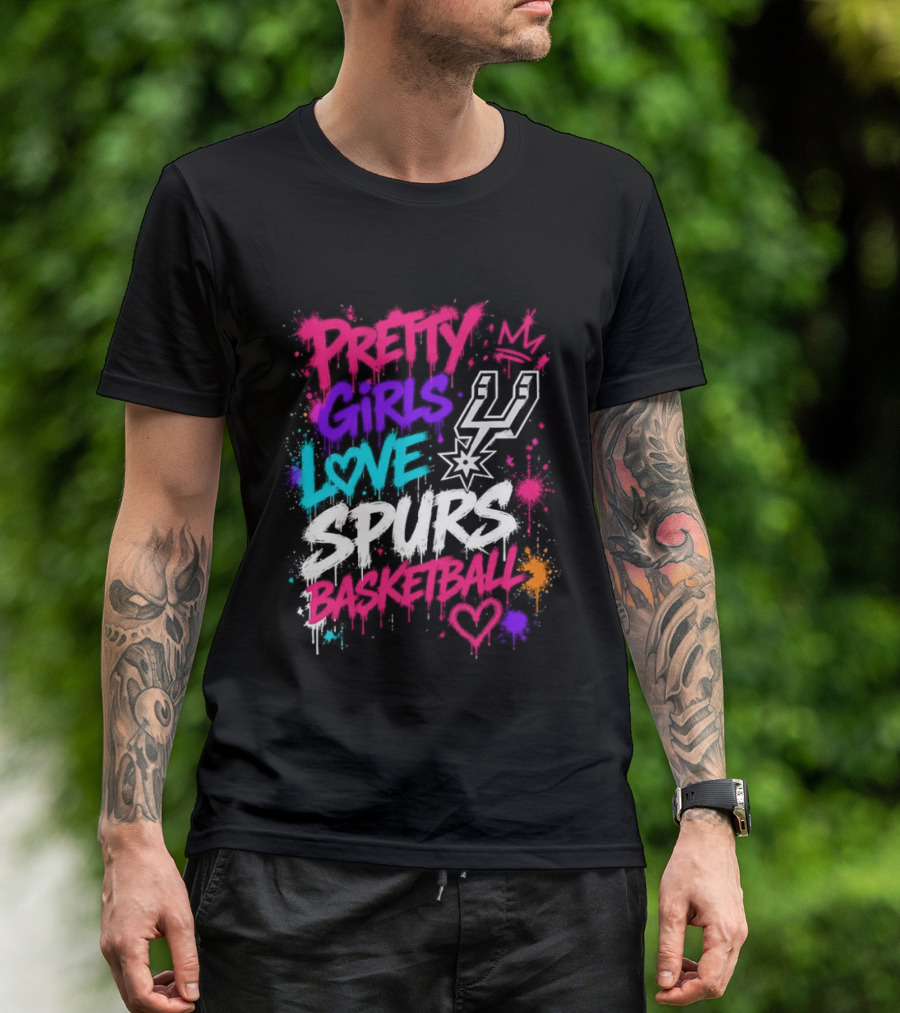 Pretty Girls Love Spurs Basketball San Antonio Spurs T-Shirt
