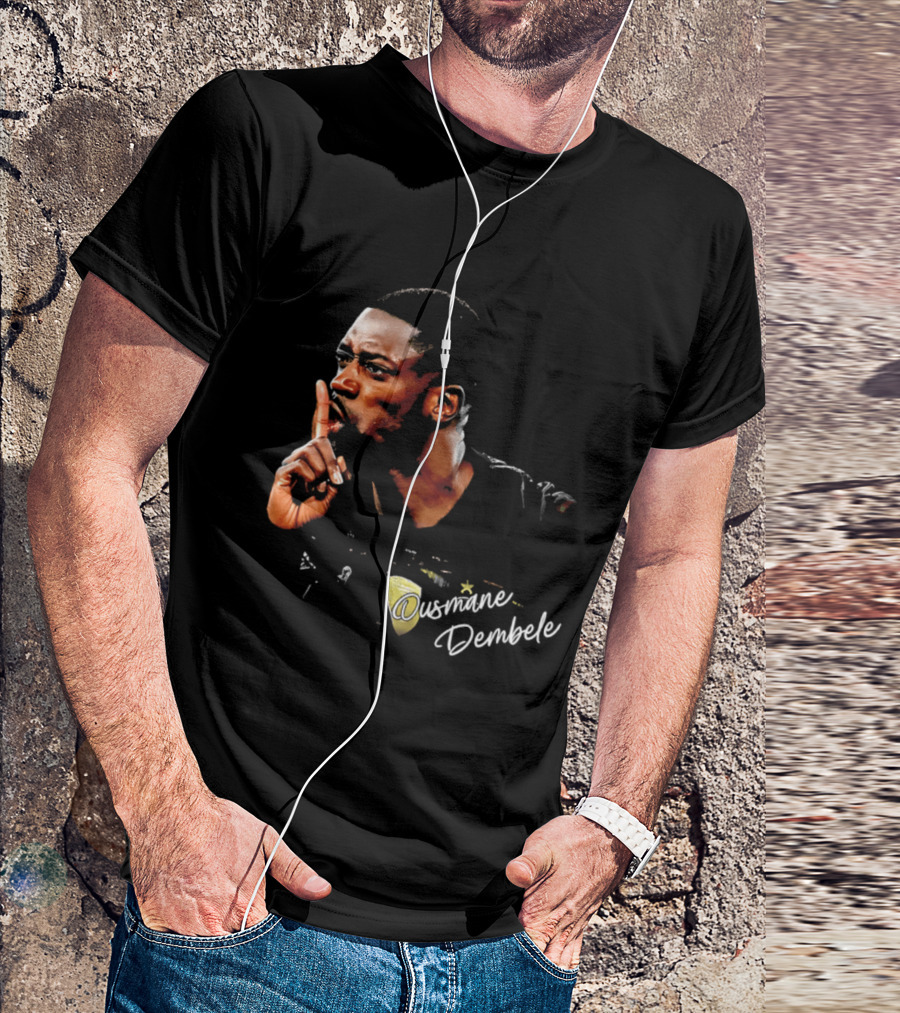 Ousmane Dembele Shhh Gesture PSG Soccer Star T-Shirt