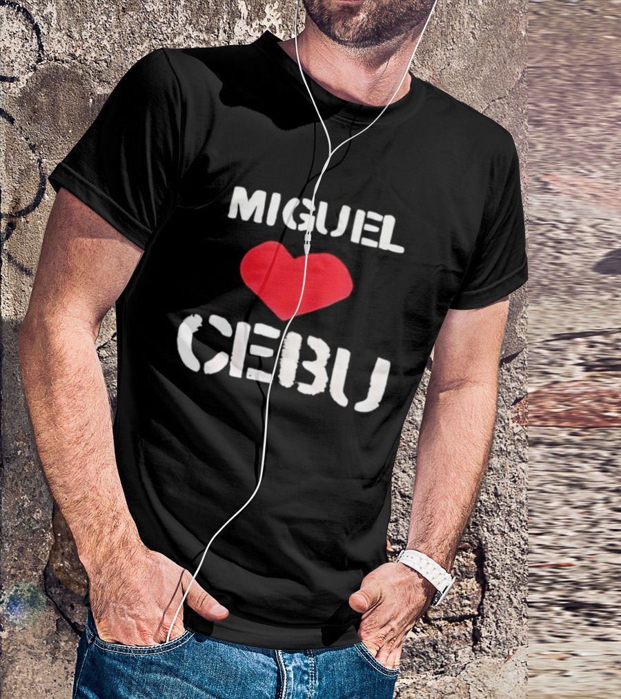 Miguel Loves Cebu Heart Souvenir Travel Destination T-Shirt