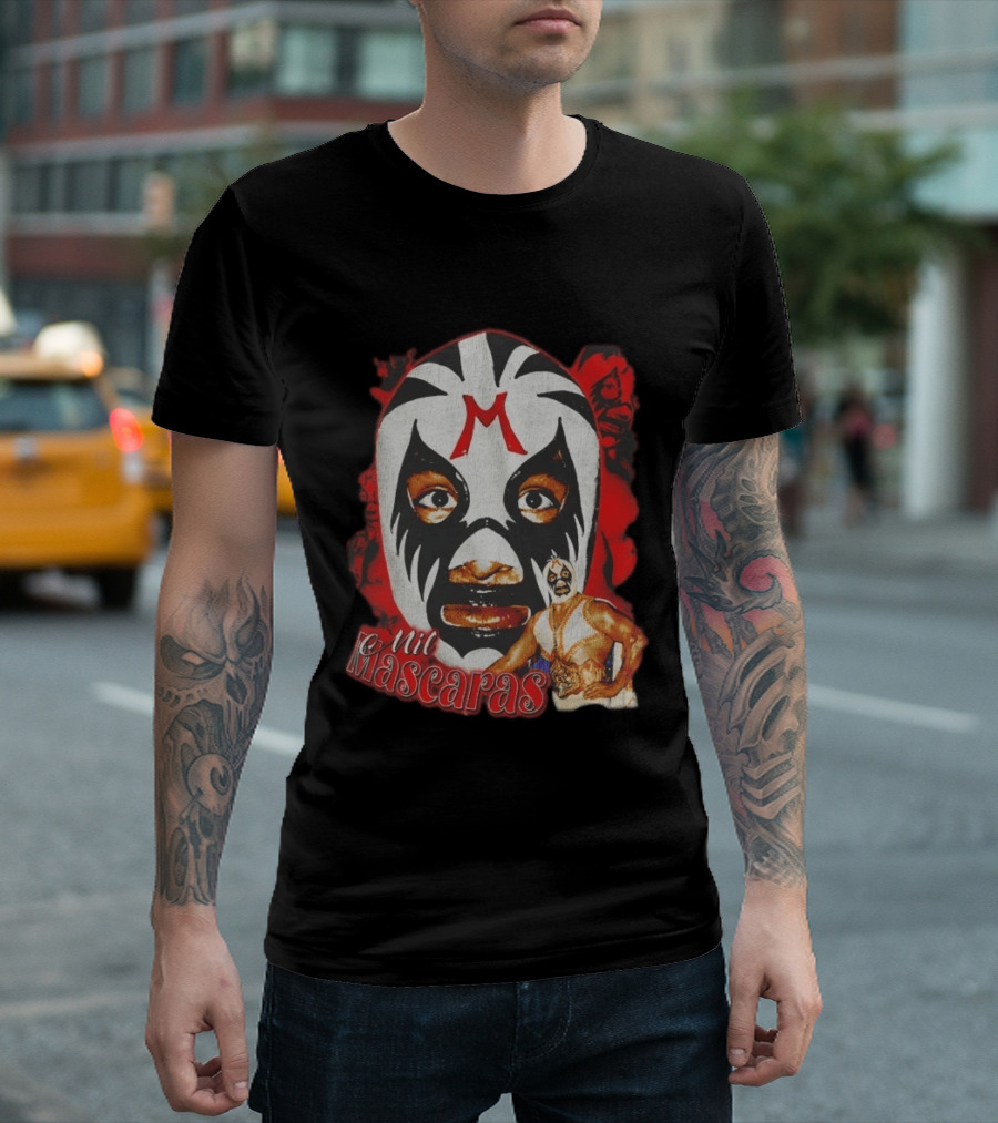 Mil Mascaras Lucha Libre Mask Iconic Mexican Wrestling Legend T-Shirt