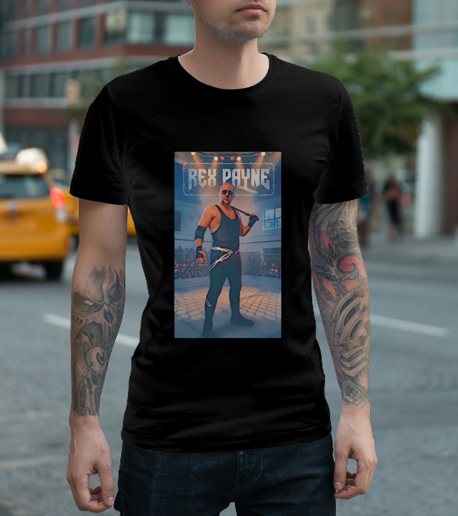 Rex Payne MMA Fighter In Arena With Intense Spotlight And Audience T-Shirt