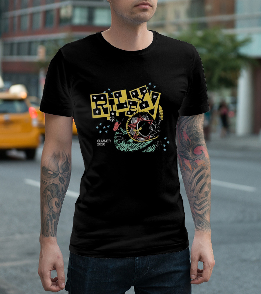 Riley 2026 Summer Tour Starry Cartoon Planet T-Shirt