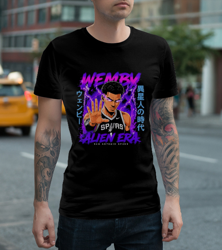 San Antonio Spurs Wemby Wembanyama Alien Era Iseijin No Jidai T-Shirt