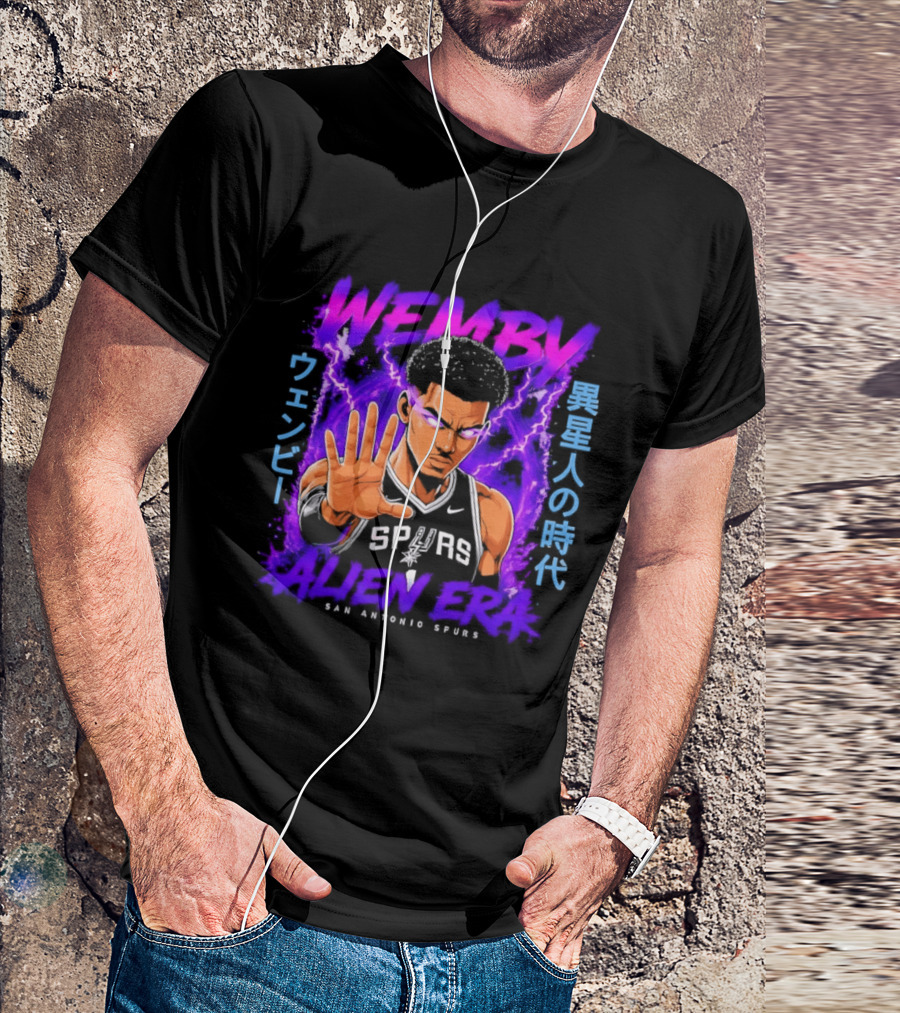San Antonio Spurs Wemby Wembanyama Alien Era Iseijin No Jidai T-Shirt