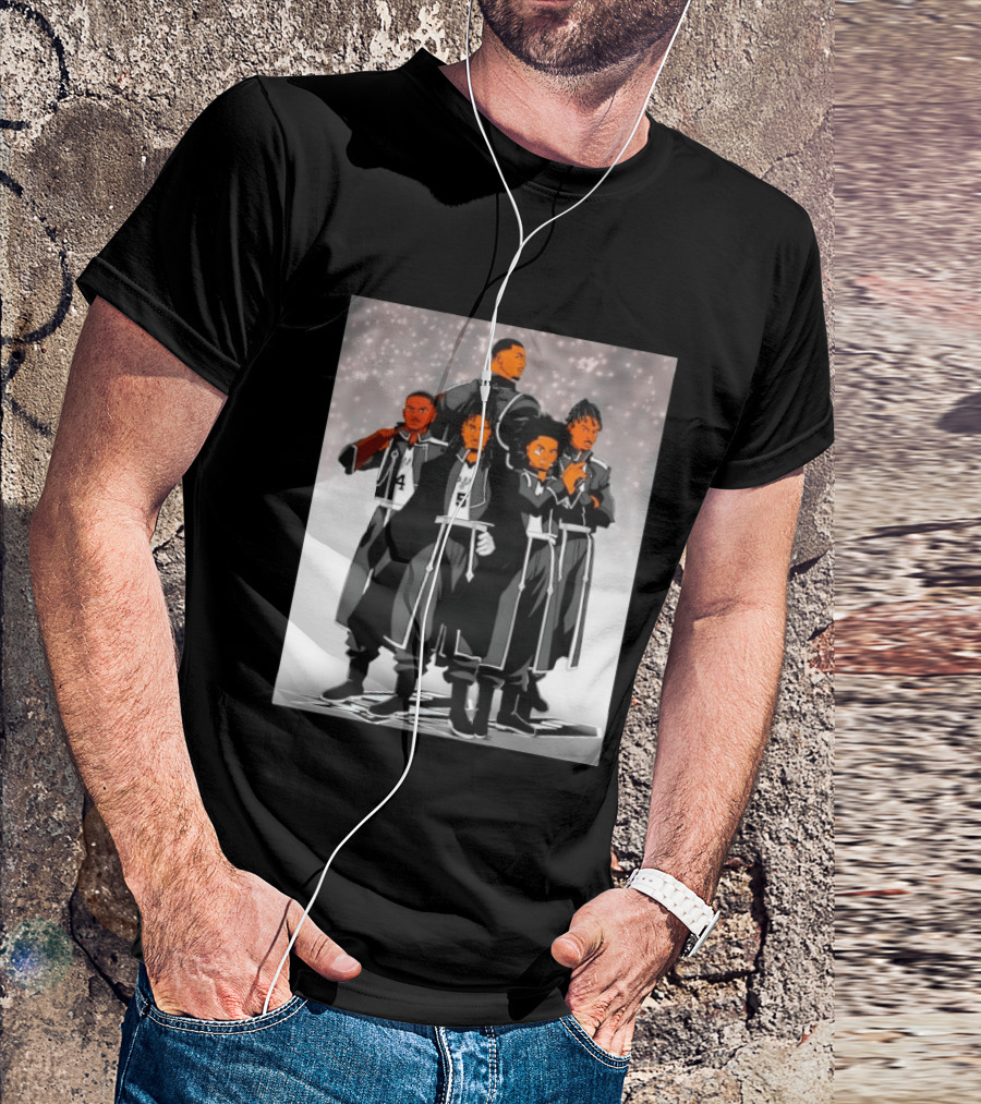 San Antonio Spurs Anime Player Characters 4 5 Basketball Team T-Shirt