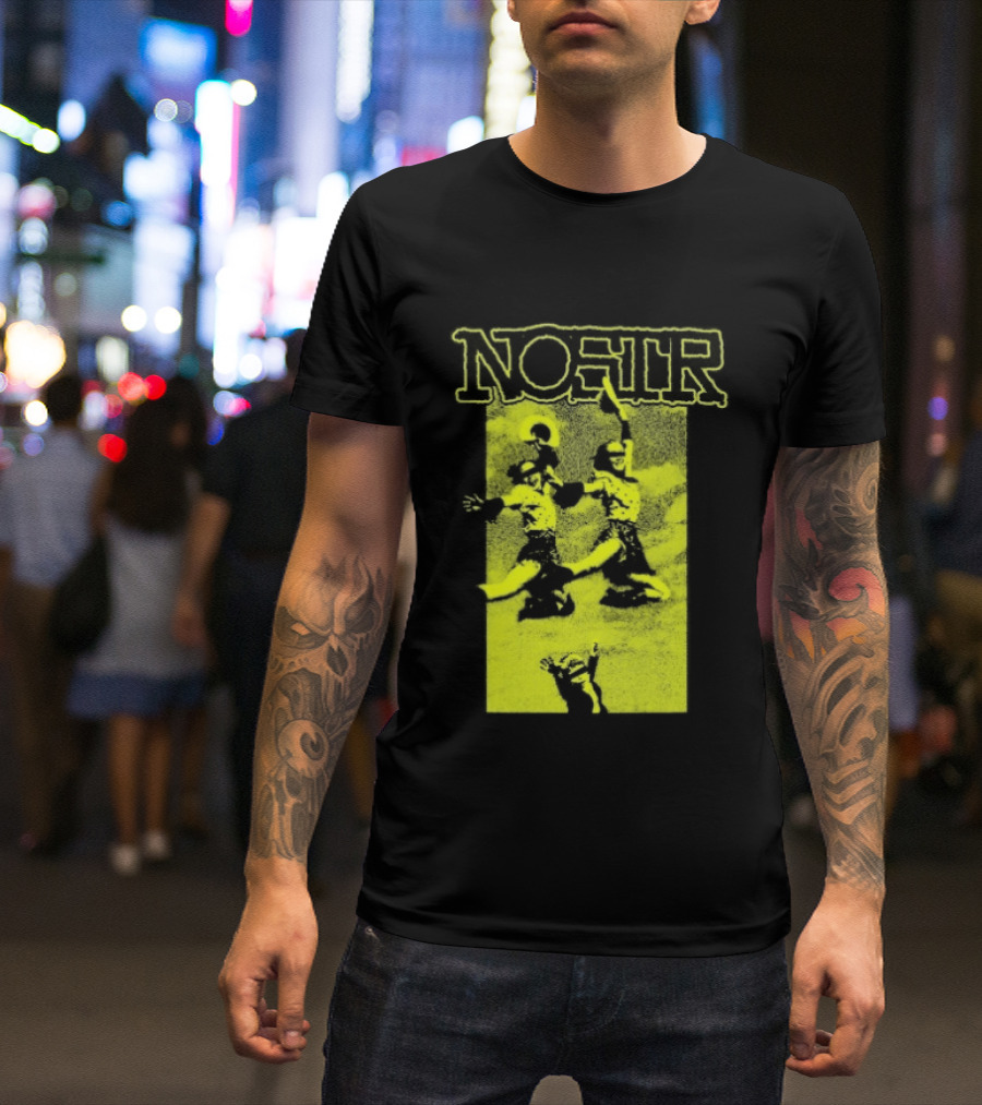 NOSTR Cheerleader Cartoon Character In Bold Font T-Shirt