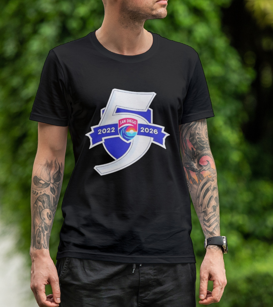 San Diego Wave FC 5 Year Anniversary 2022 2026 T-Shirt