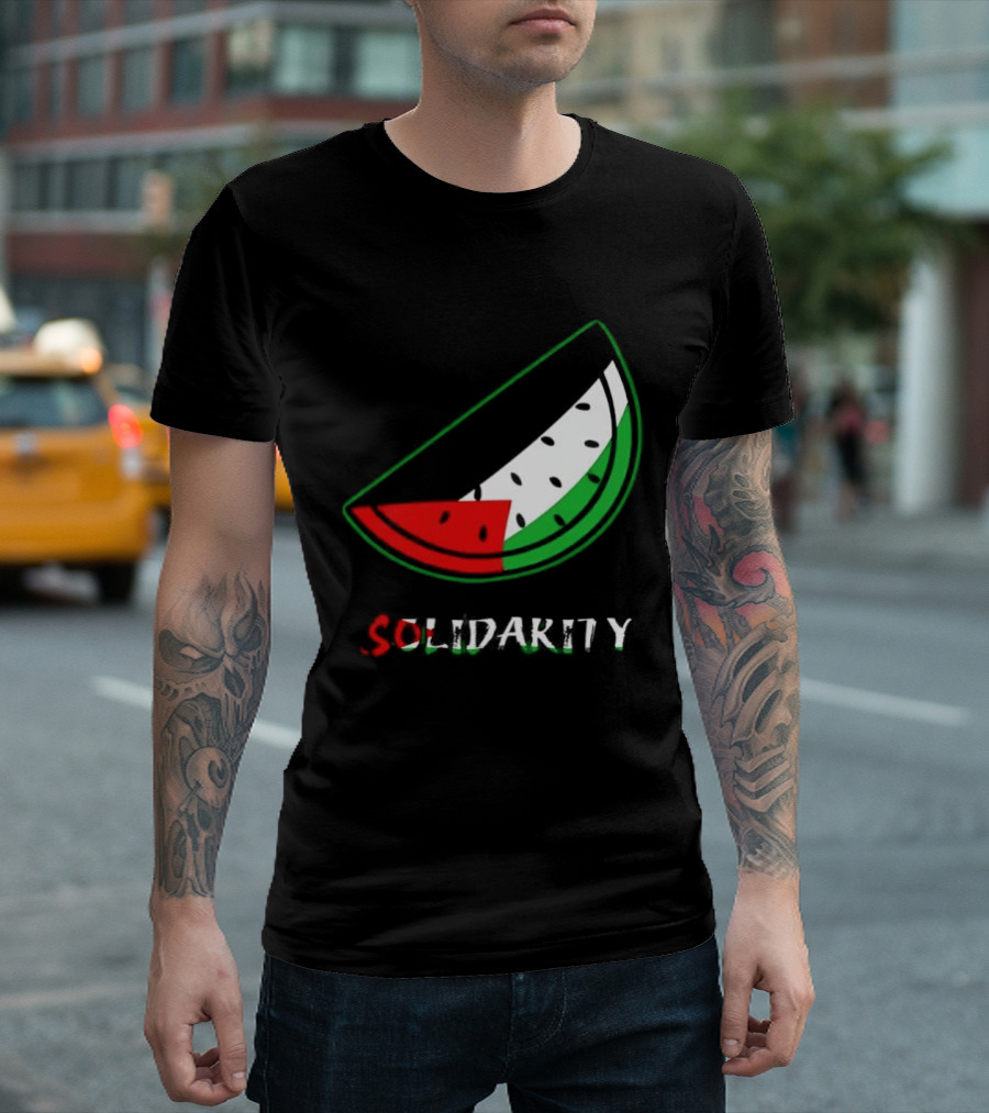 Solidarity Watermelon Palestinian Flag T-Shirt