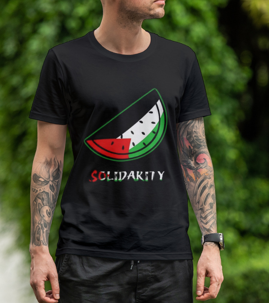 Solidarity Watermelon Palestinian Flag T-Shirt