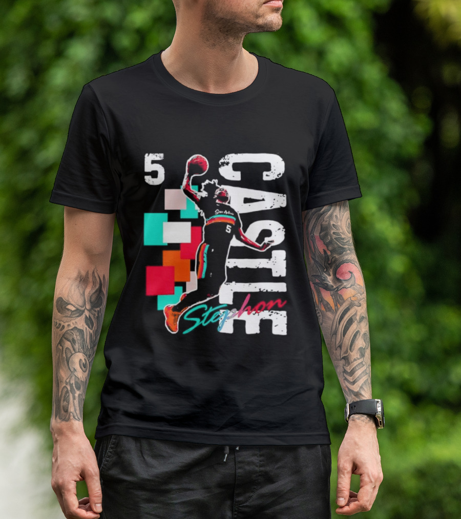 Stephon Castle Number 5 San Antonio Spurs Basketball T-Shirt