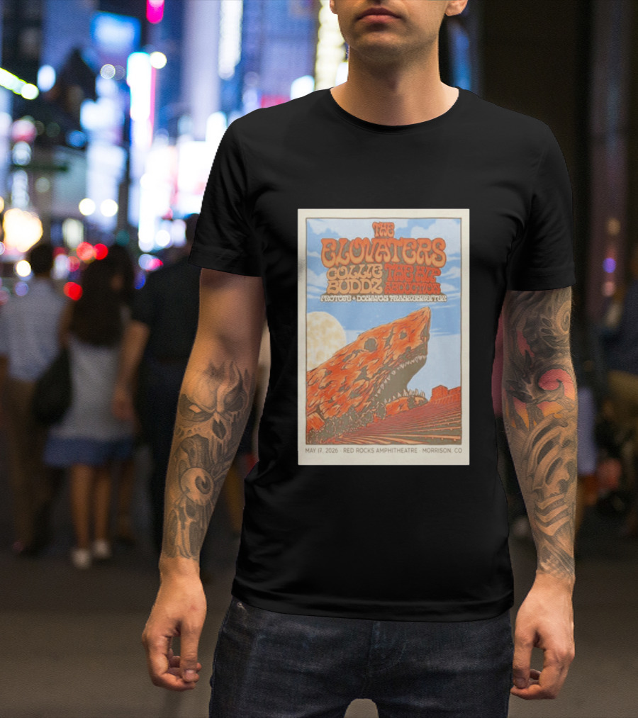 The Elovaters Red Rocks Amphitheatre May 17 2026 Collie Buddz The Hip Abduction Morrison CO Tour T-Shirt