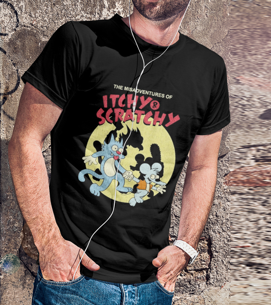 The Misadventures Of Itchy Scratchy Cartoon Characters T-Shirt