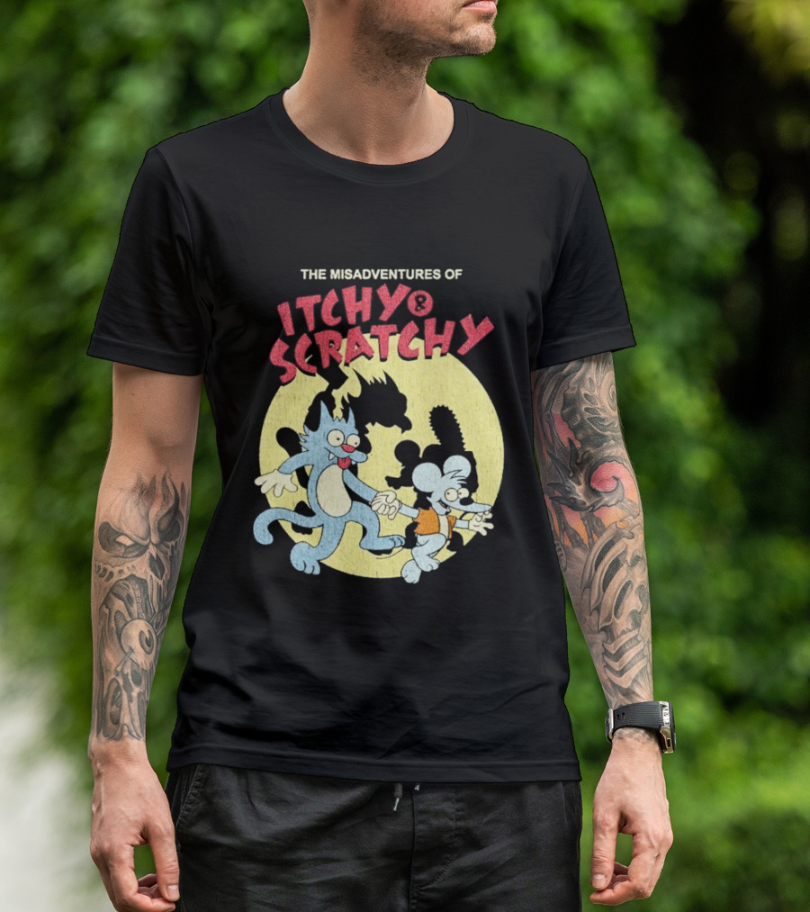 The Misadventures Of Itchy Scratchy Cartoon Characters T-Shirt