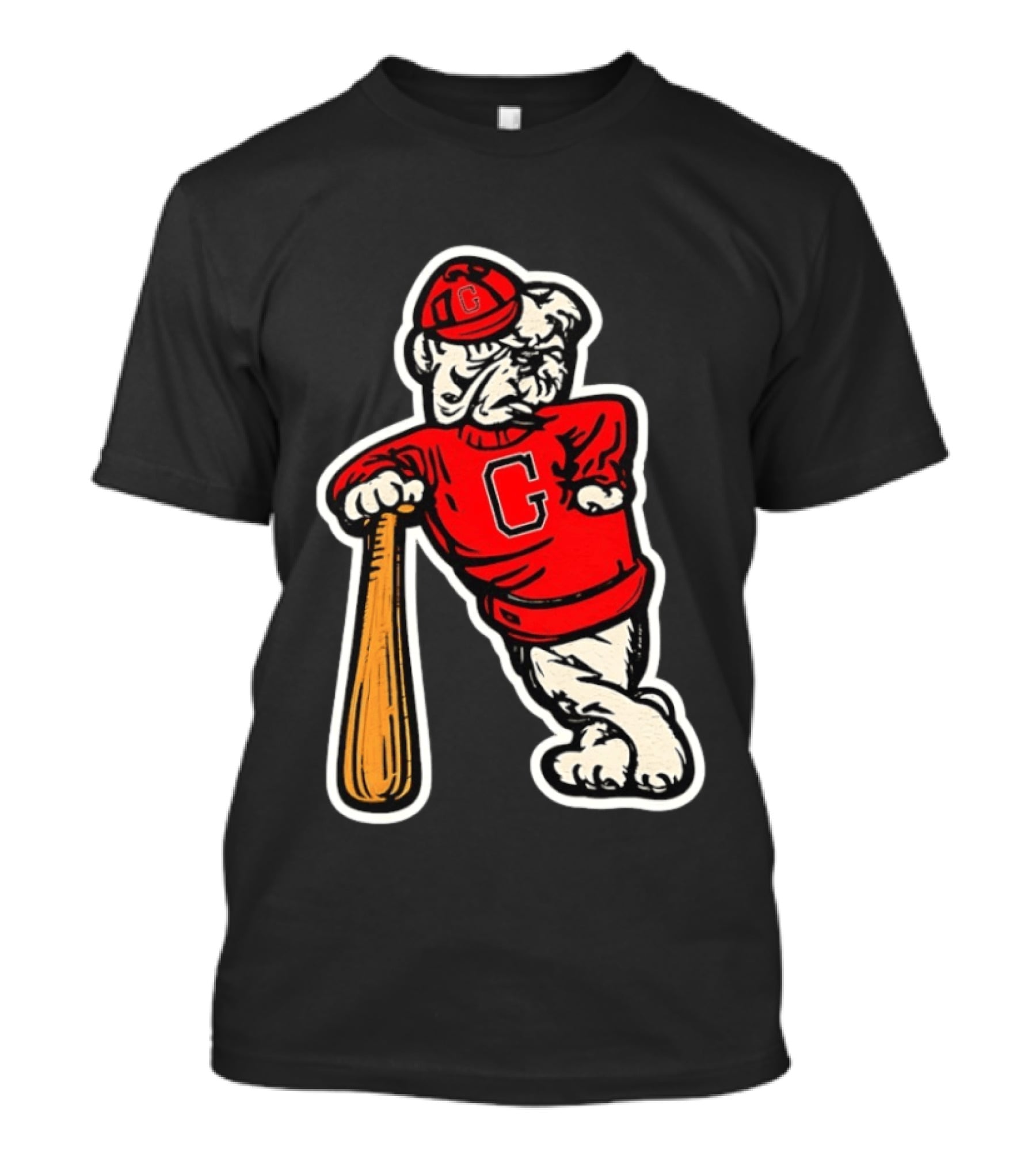 University Of Georgia Bulldogs Baseball Mascot Vintage Collegiatejára T-Shirt