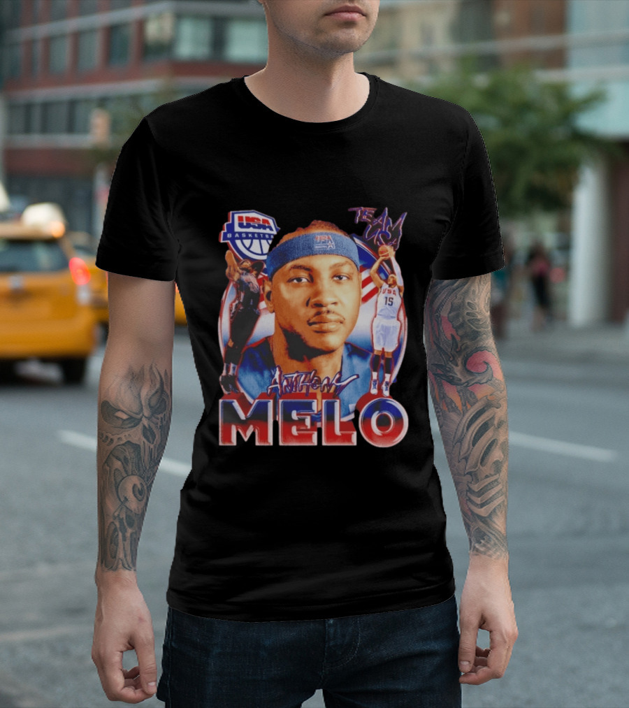 USA Basketball Team Anthony Melo Carmelo Anthony Player Team USA T-Shirt