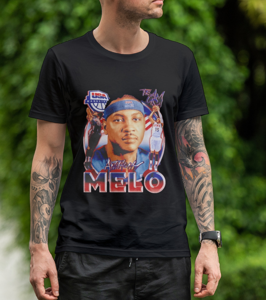 USA Basketball Team Anthony Melo Carmelo Anthony Player Team USA T-Shirt