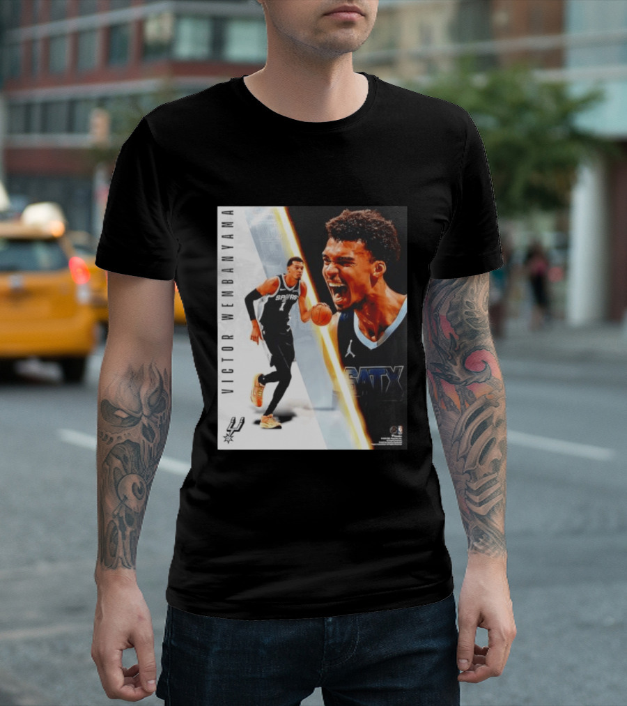 Victor Wembanyama San Antonio Spurs SATX Radiance Collage T-Shirt