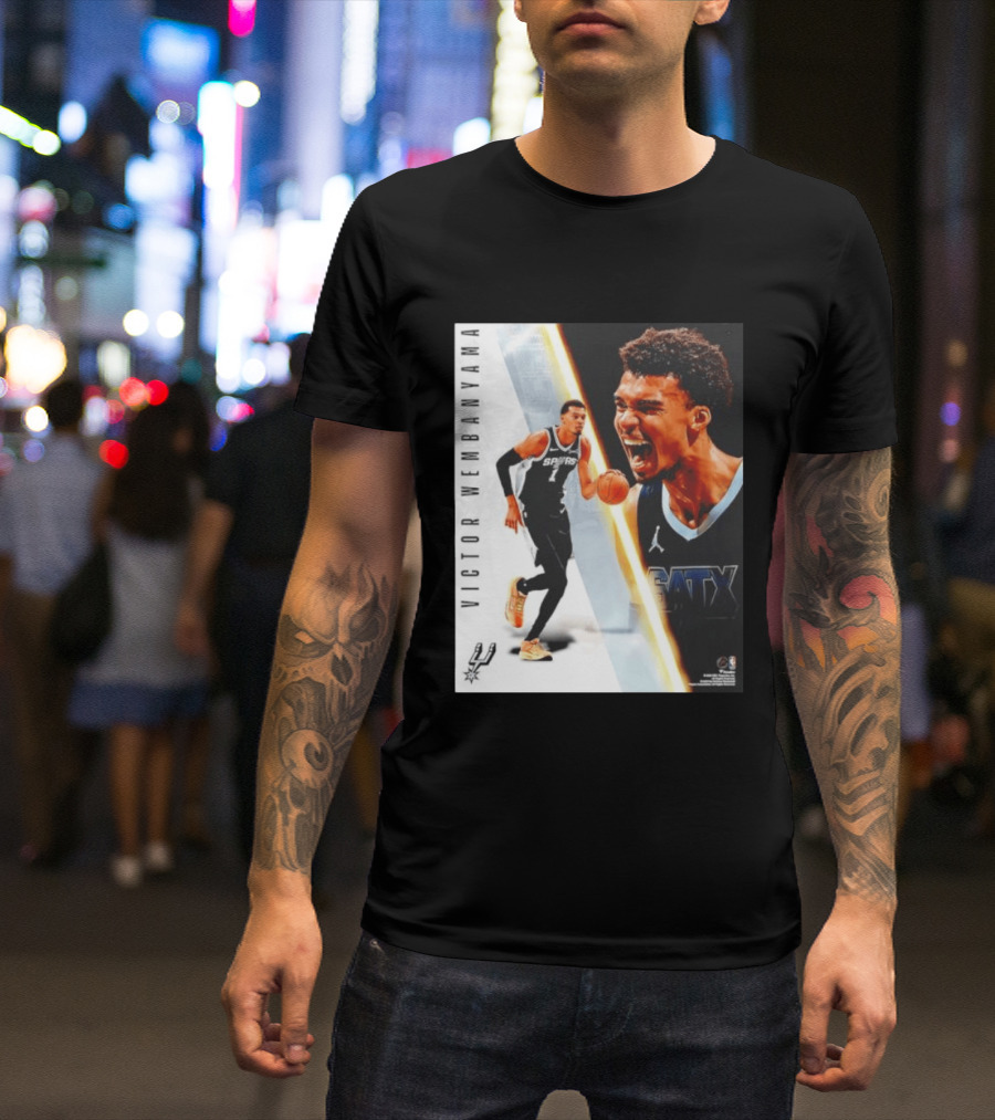 Victor Wembanyama San Antonio Spurs SATX Radiance Collage T-Shirt
