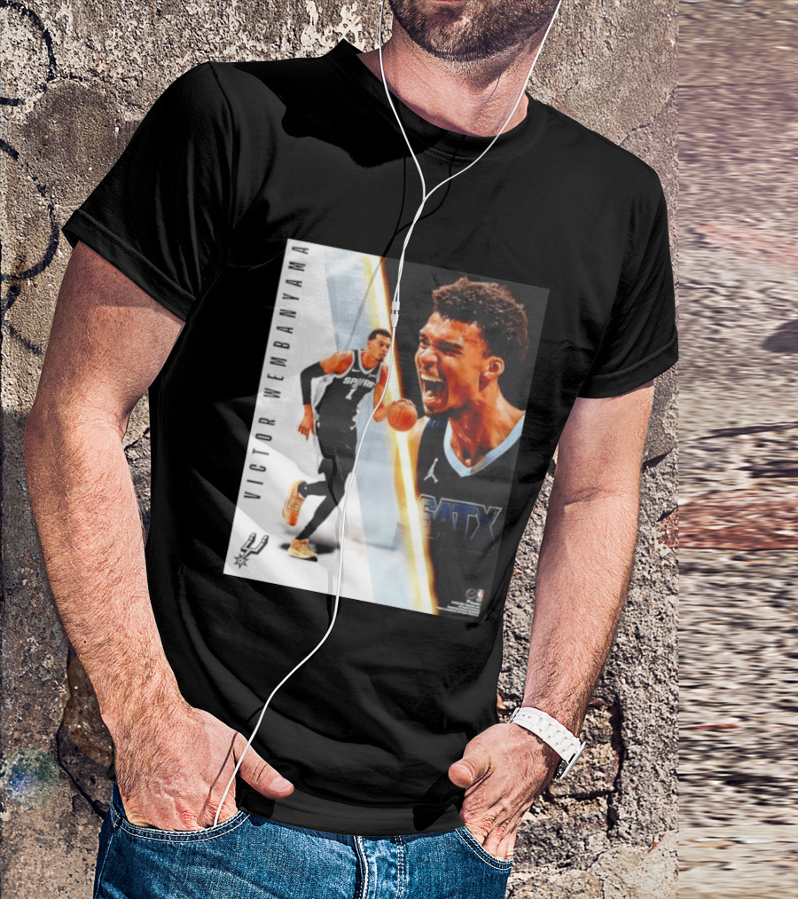 Victor Wembanyama San Antonio Spurs SATX Radiance Collage T-Shirt