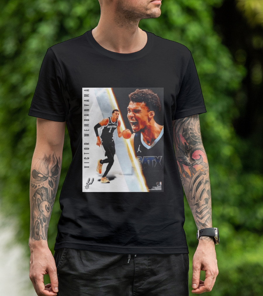 Victor Wembanyama San Antonio Spurs SATX Radiance Collage T-Shirt