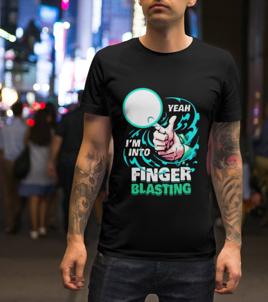 Yeah I Am Into Finger Blasting Cartoon Thumbs Up Spiral T-Shirt