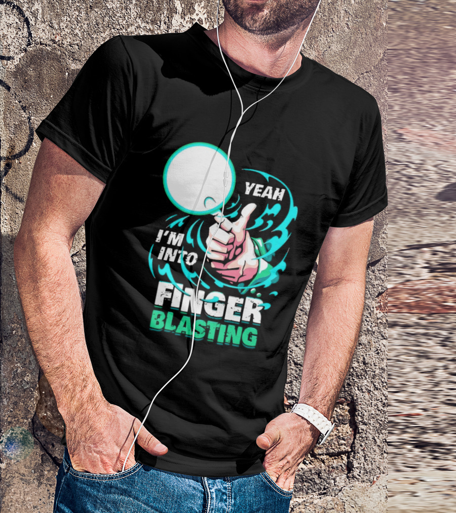 Yeah I Am Into Finger Blasting Cartoon Thumbs Up Spiral T-Shirt