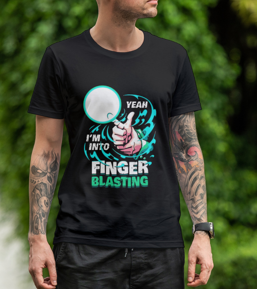 Yeah I Am Into Finger Blasting Cartoon Thumbs Up Spiral T-Shirt
