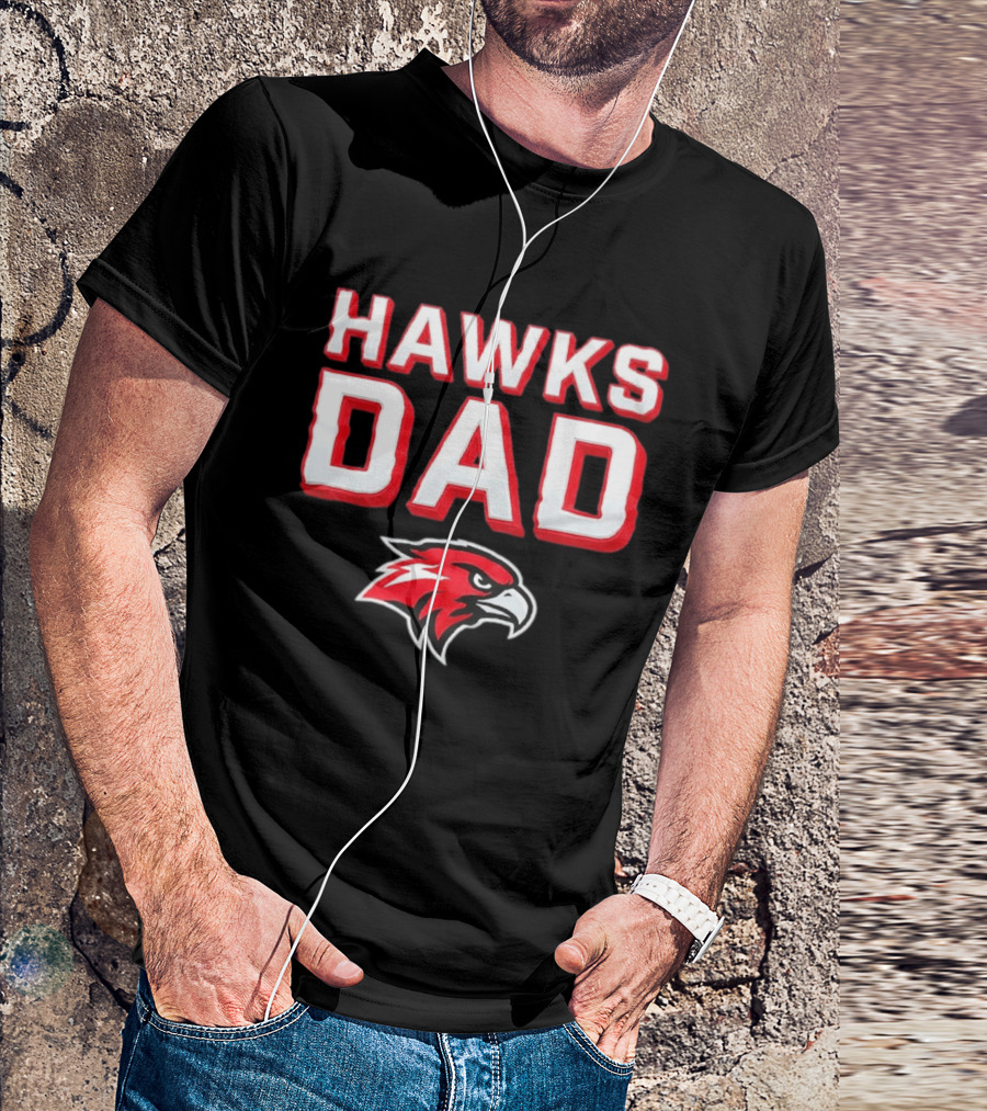 Hawks Dad Red Hawk Sports Fan T-Shirt