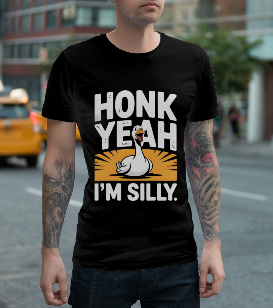Honk Yeah I'm Silly Goose Bird Animal Wildlife Meme T-Shirt