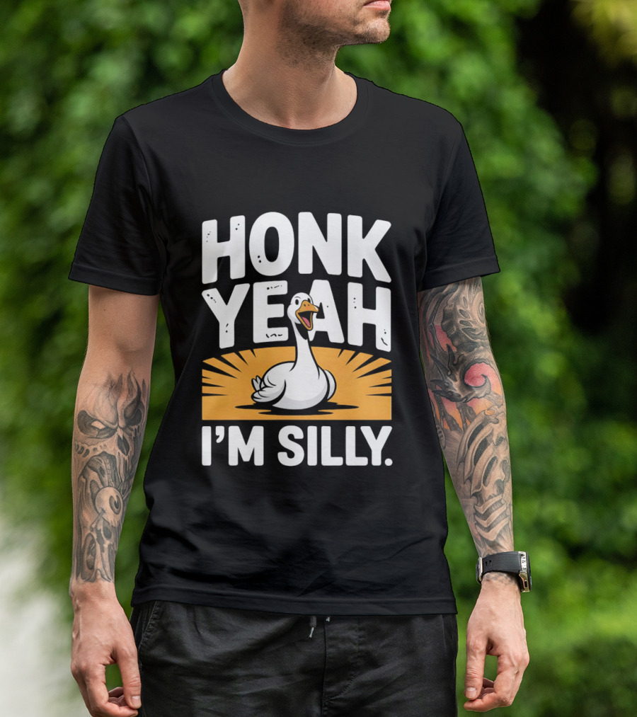 Honk Yeah I'm Silly Goose Bird Animal Wildlife Meme T-Shirt