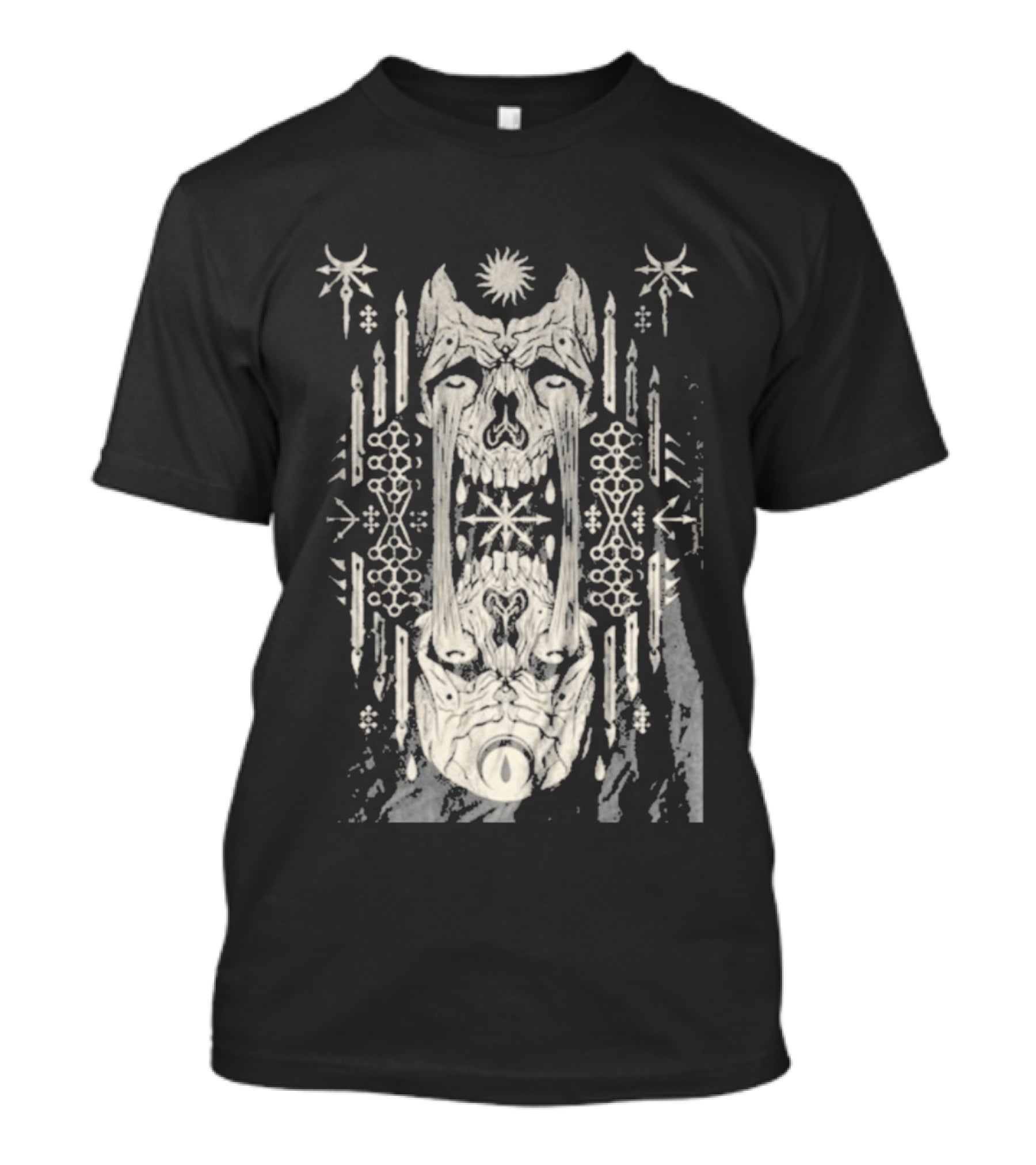 Bird Ov Prey Fire Ov The Mind Mystical Skull Candle Motif T-Shirt