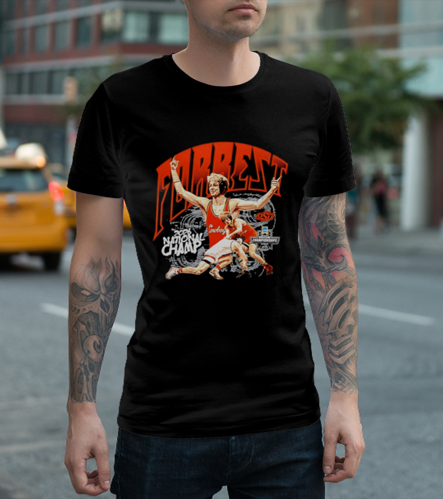 Jax Forrest Oklahoma State Cowboys Wrestling 2026 National Champ T-Shirt