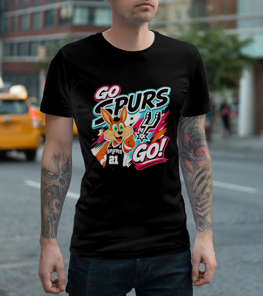 Go Spurs Go San Antonio Spurs Coyote Basketball 21 T-Shirt