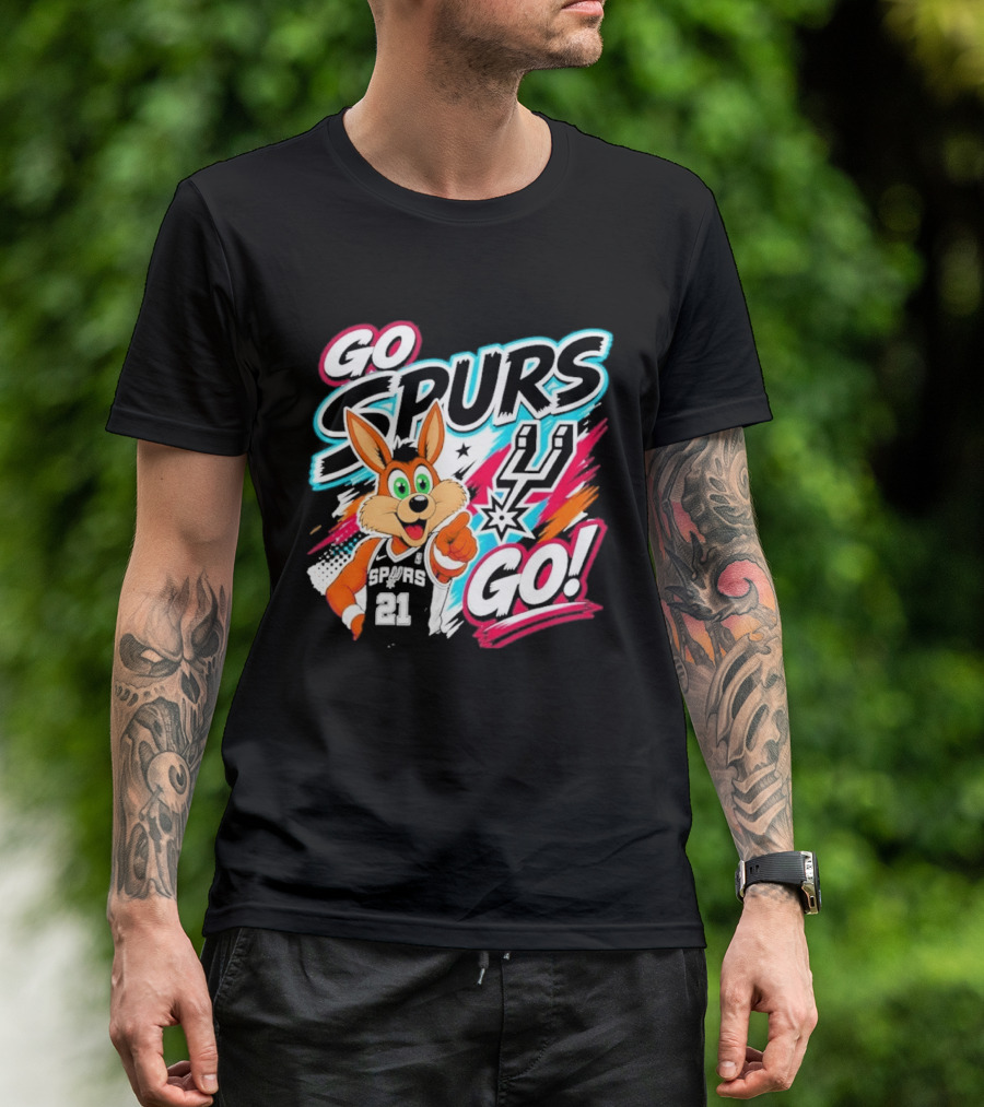 Go Spurs Go San Antonio Spurs Coyote Basketball 21 T-Shirt