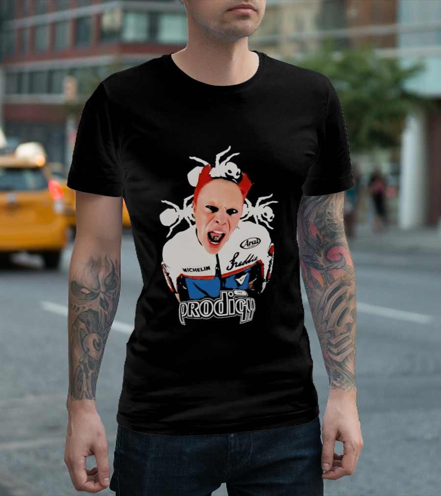 Keith Flint The Prodigy Michelin Arai Electronic Music Band Concert T-Shirt