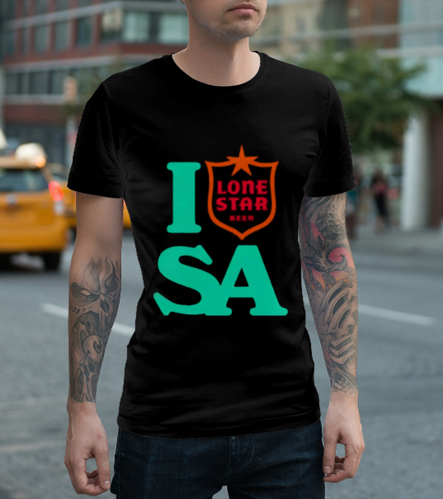 Lone Star Beer I Love San Antonio USA Texas T-Shirt