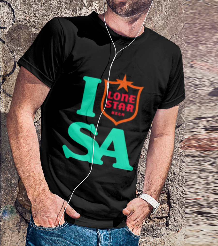 Lone Star Beer I Love San Antonio USA Texas T-Shirt